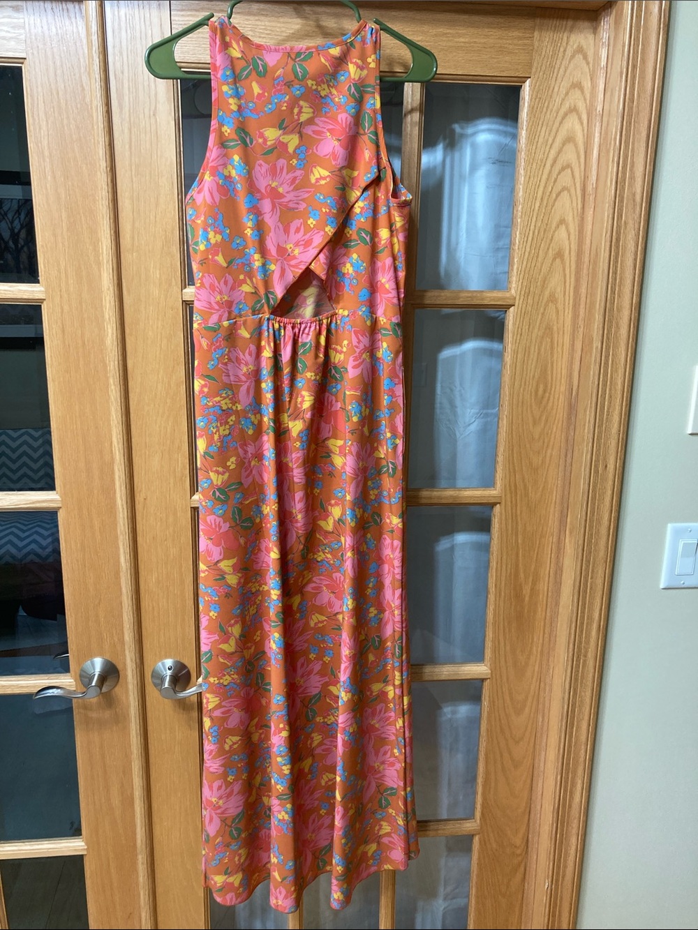 Toad & Co Coral-Pink Floral High-Low Maxi Dress NWT M - Picture 2 of 9